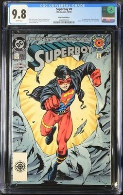   SUPERBOY #0 -  ZERO HOUR LOGO (1994) - CGC 9.8  White Pages 