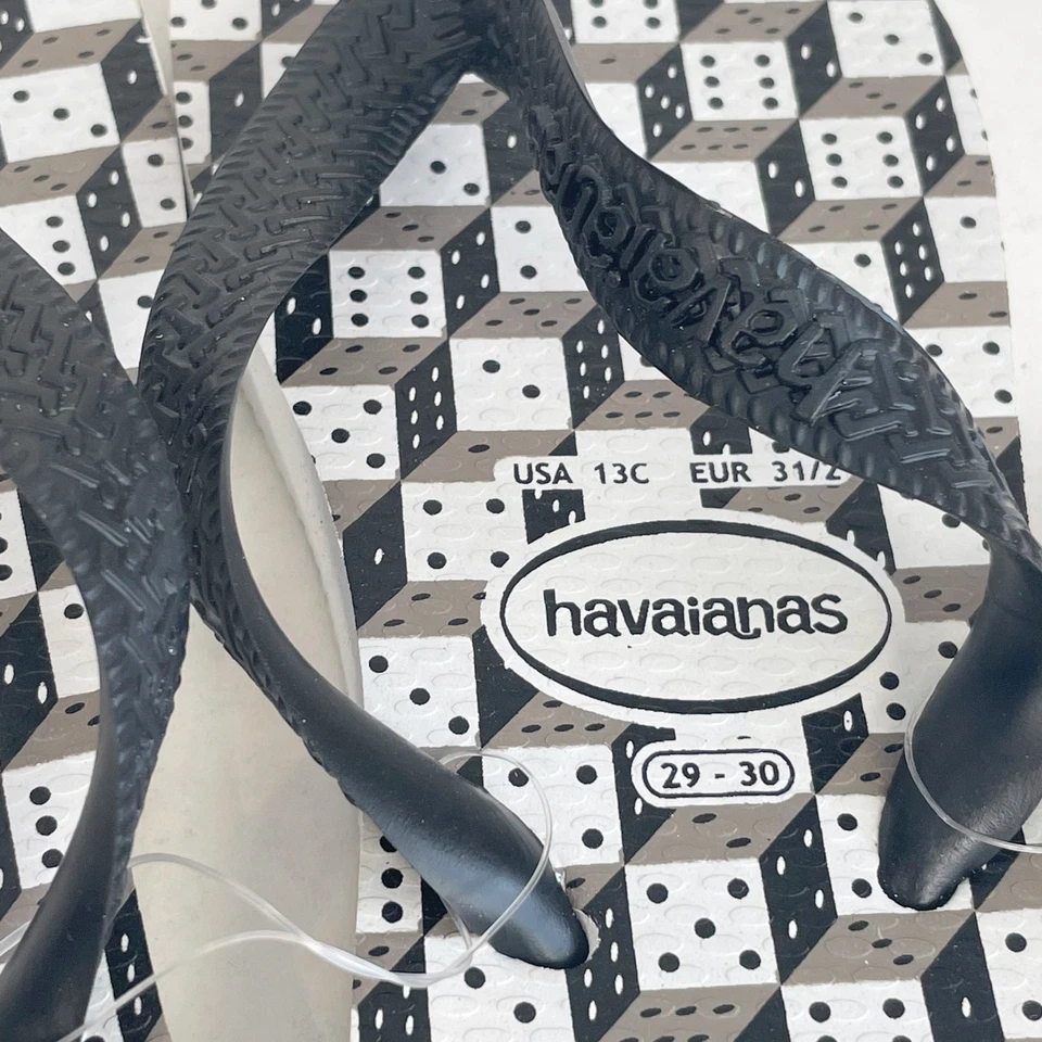 Sandalias Chanclas Havaianas Niños Jóvenes Ópticas Exp Tanga Blancas 13C Verano Playa Nuevas con Etiquetas Foto 4 de 4