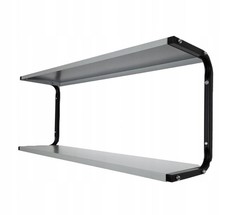 Scaffale a muro doppio in metallo 95 cm soppalco garage portaoggetti