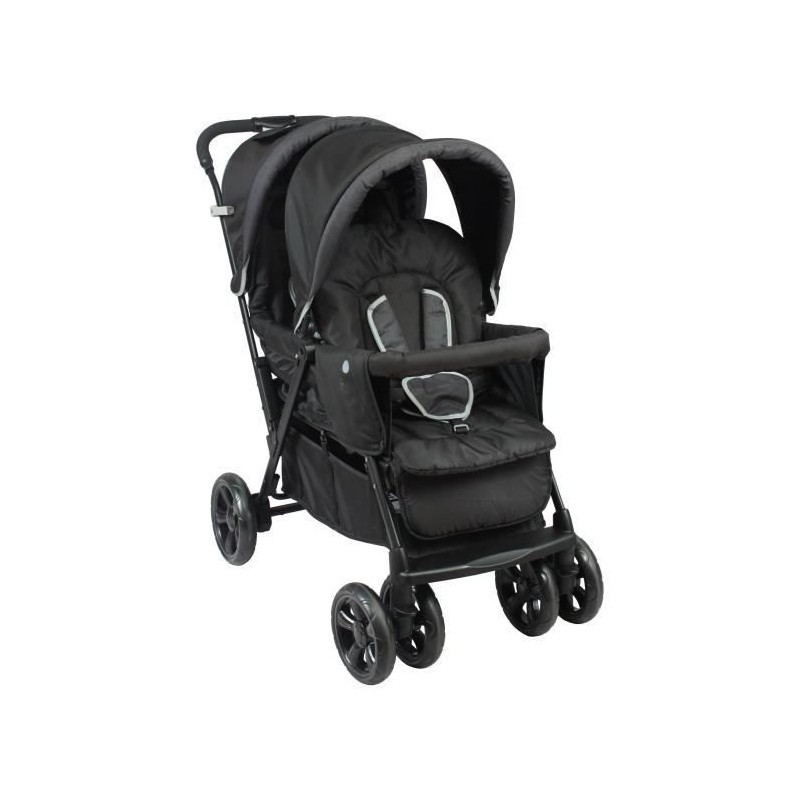 Poussette double Bambisol compacte pour coffre de petite voiture