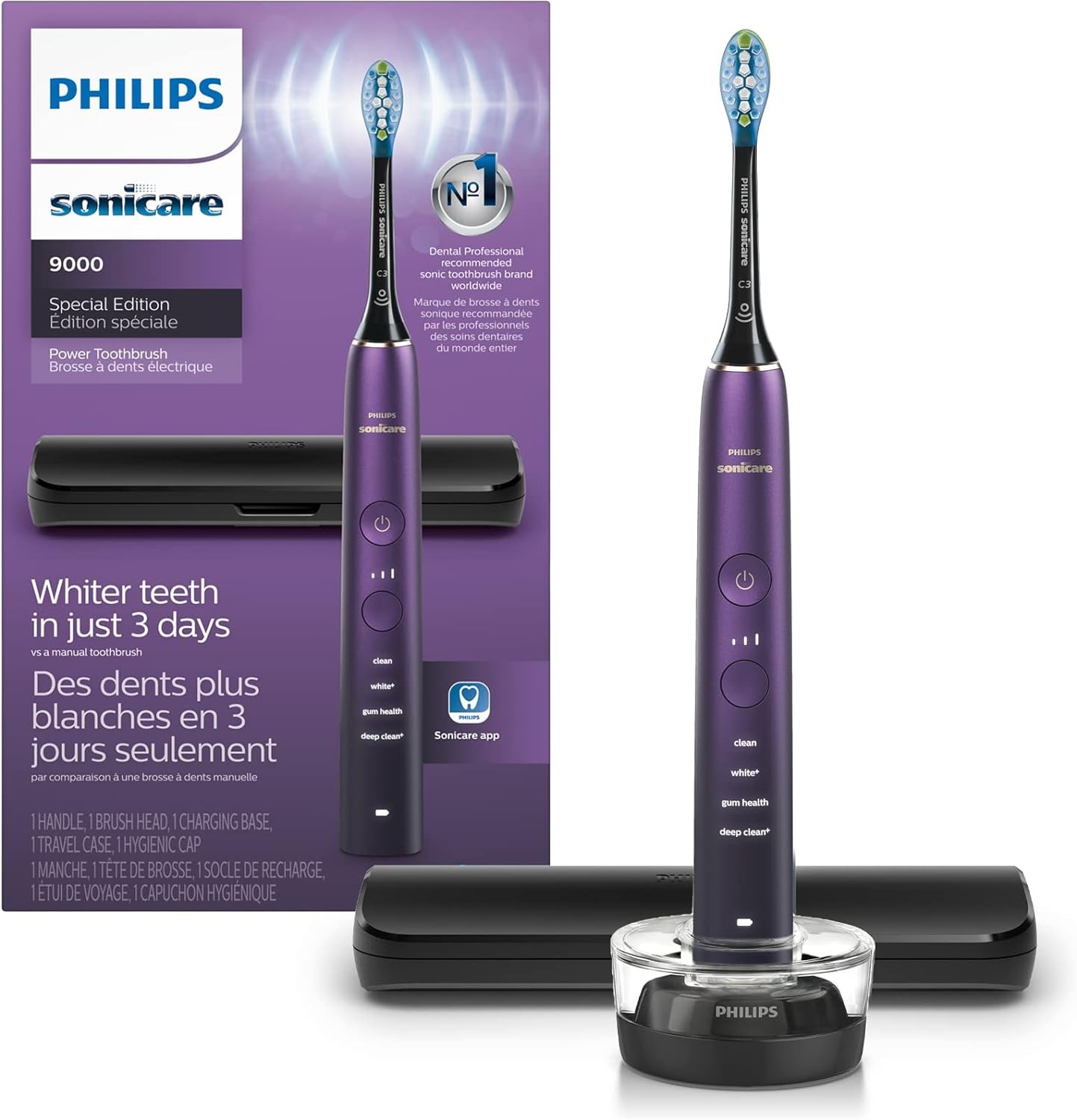 Philips Sonicare 9000 Electric Toothbrush with Travel Case - HX991191 - Purple 36790₽