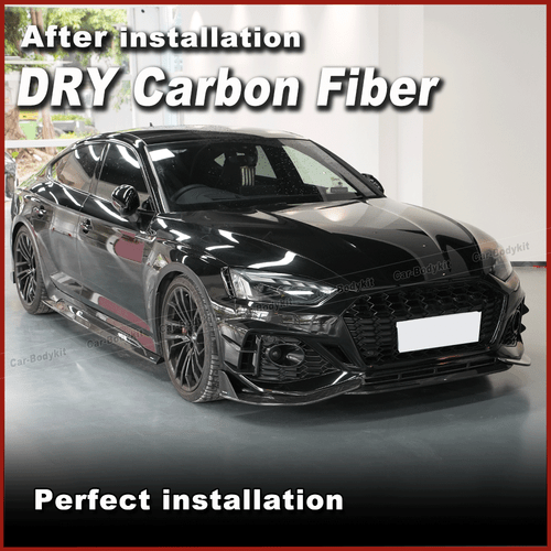 DRY Carbon Front Splitters Flaps Flossen Spoiler Canards Für Audi RS5 2021-2024 - Picture 2 of 12