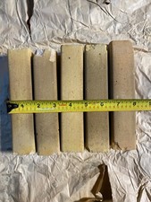 Lot Of 5 - Kiln Approx. 7" Tall x 1 1/2" Wide Squared End Posts