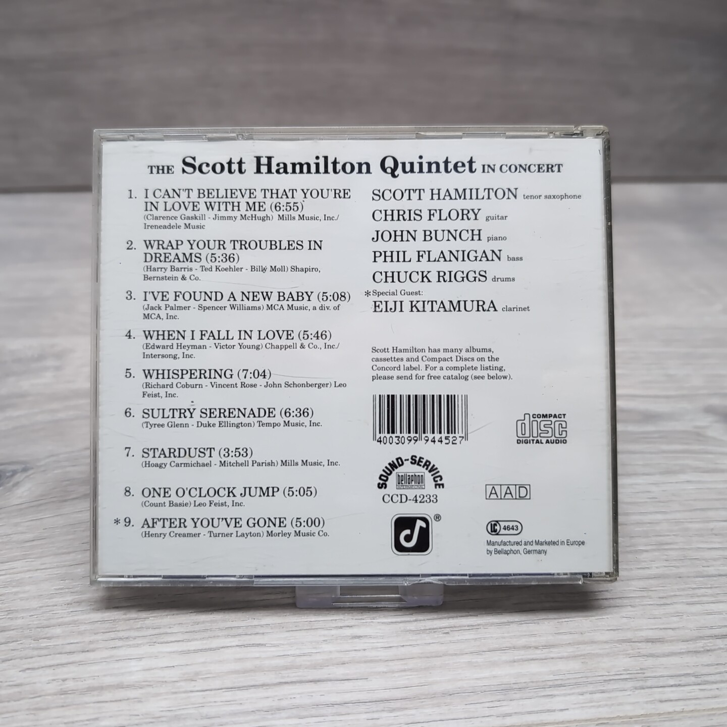 The Scott Hamilton Quintet - In Concert - CD Album - Very Good Condition