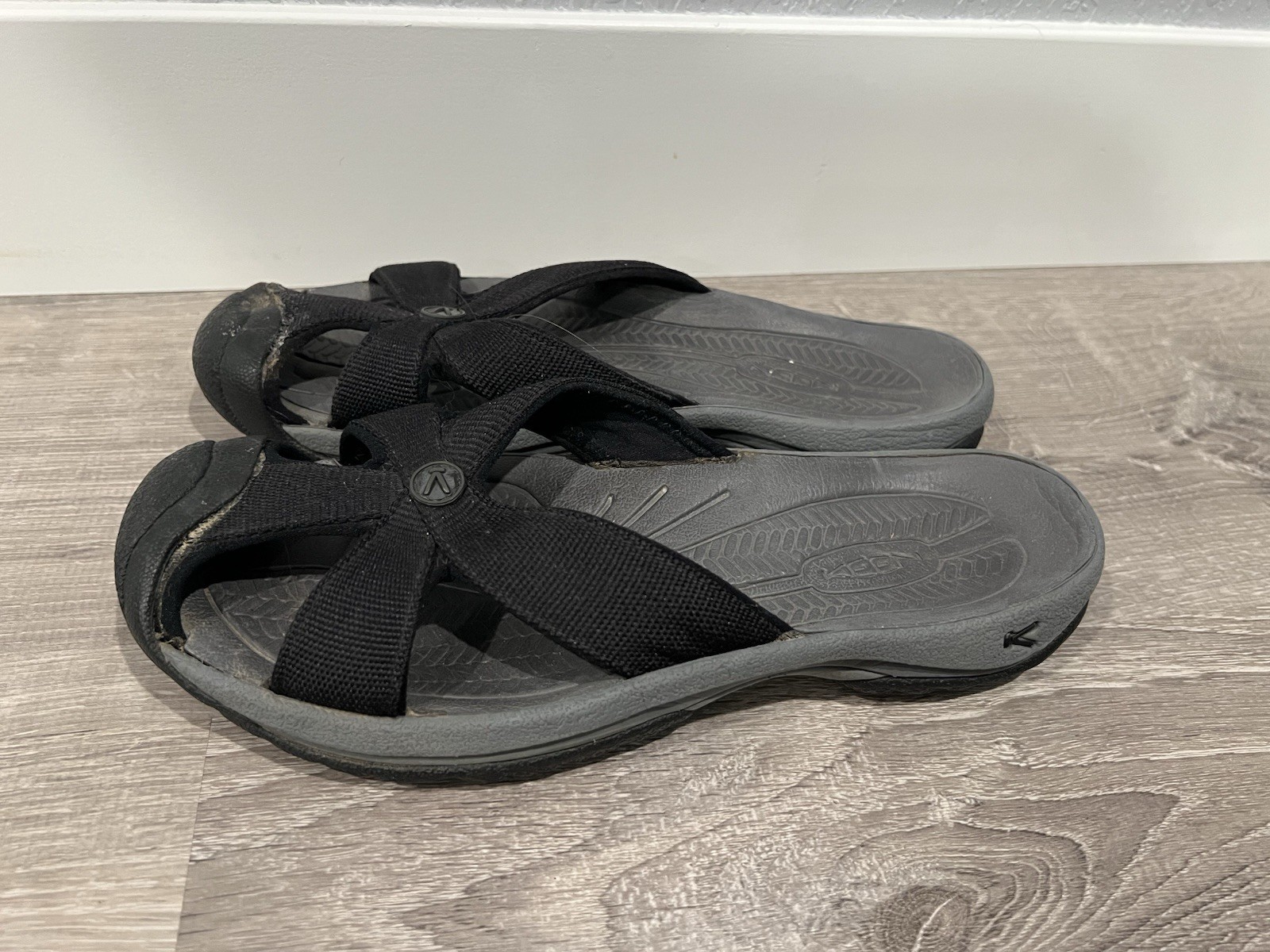 Sandali KEEN donna Bali slip on slide outdoor neri taglia 8 5 vedi foto