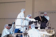 STS-114 Crew Kennedy Cleanroom Prep NASA 2002 - Original NASA Photo