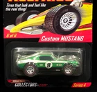 Hot Wheels Custom Mustang RLC Real Riders Red Line Club Car HWC 07310/11000 Grn