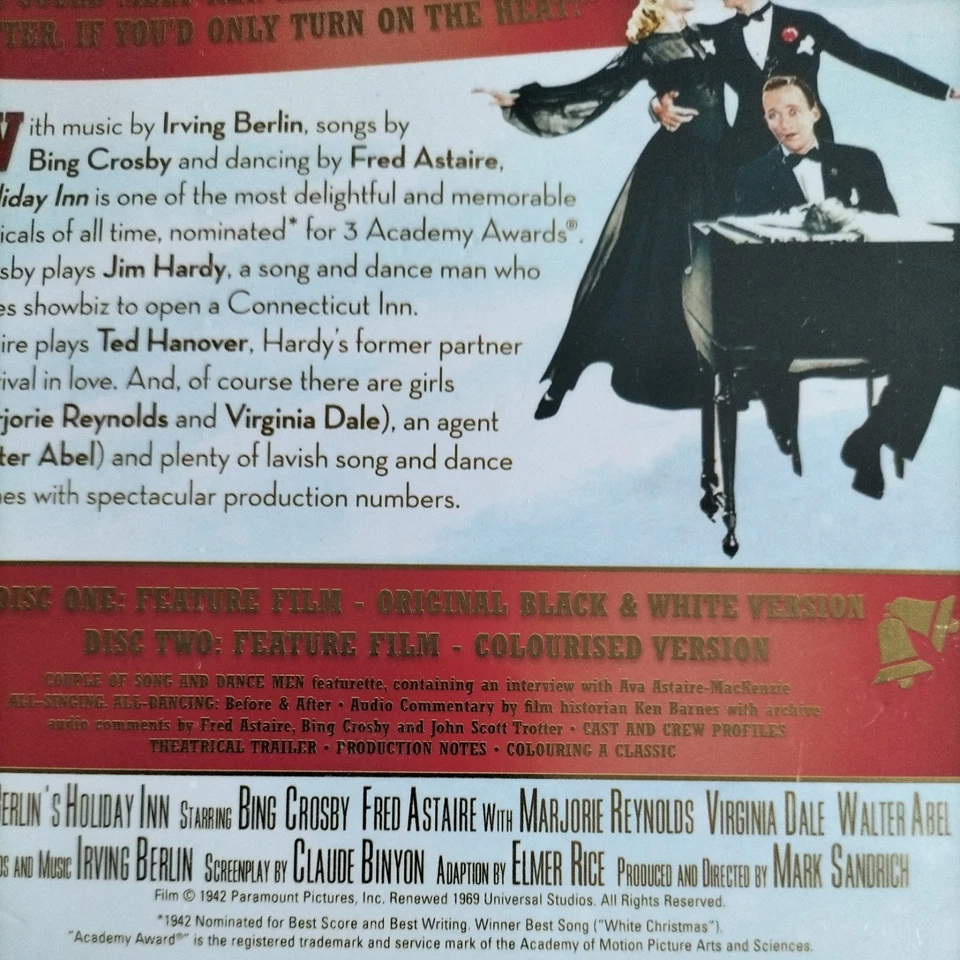 Holiday Inn (1942) DVD, New/Sealed. 2 Disc set with extra features. UK Release - Image 3 of 3