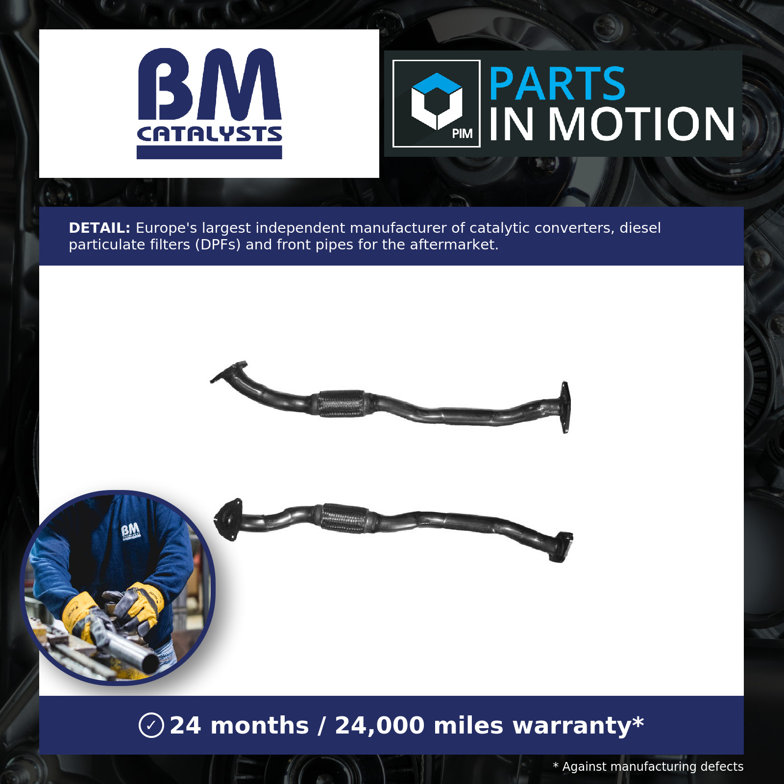 Exhaust Pipe Front BM50109 BM Catalysts 55199554 Genuine Top Quality Guaranteed