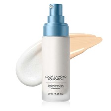 Color Changing Foundation for Mature Skin, Auto Adjusting Tone Correcting Makeup
