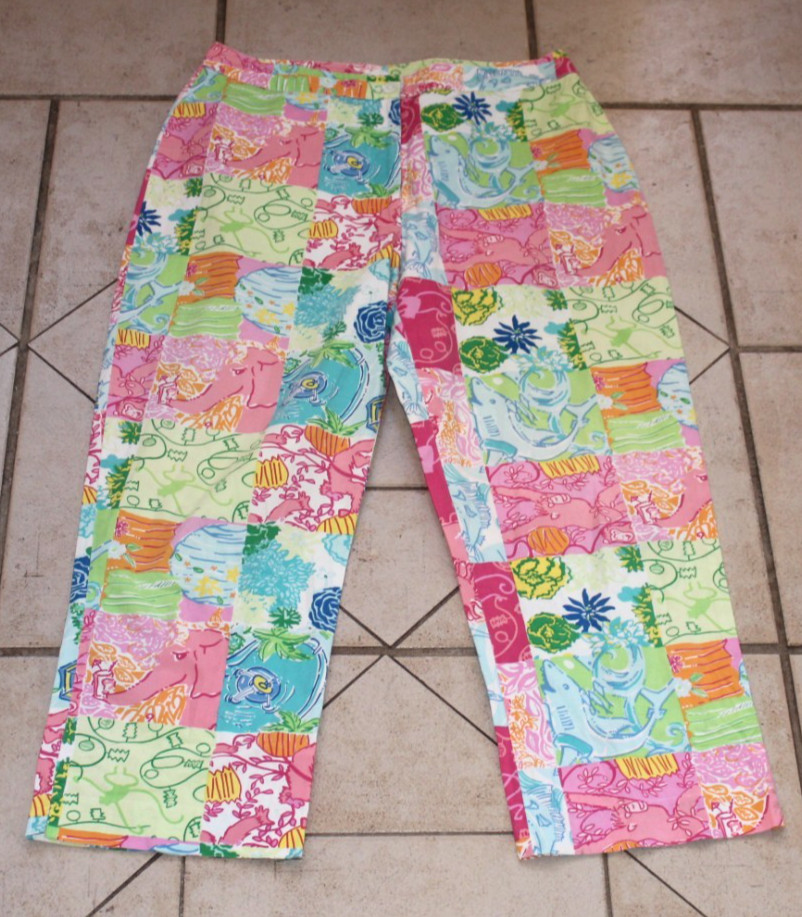 Vintage LILLY PULITZER  Patchwork Pattern Cotton … - image 1