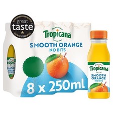Tropicana Smooth Orange Fruit Juice 8 x 250ml