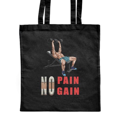 Shopper-Tasche ''Erhöhte Stärke mit Hanteln'' klassisch schwarz (ZB00022322)