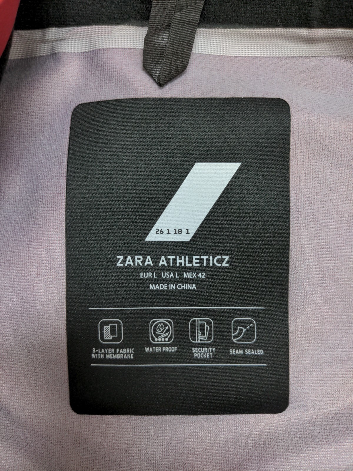 New Zara Athleticz Men's Reccor Waterproof Shell Ski Technical Jacket Sz L image 5