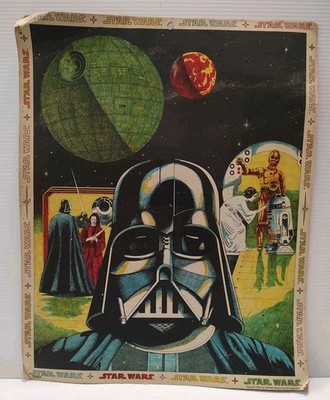 1978 Star Wars Coloring Poster Colored, Harley Copic Promo. 19201 Sold As Is