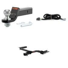 CURT Class 3 Tow Package Trailer Hitch, Wiring, Ball Mount - 13143, 56083, 45836