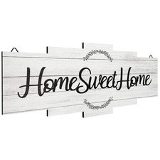 Home Sweet Home Sign, Rustic Wood Room Wall Decor, Farmhouse Plaque Wall Hang...