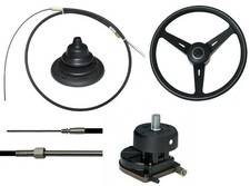 Aquaflex 15FT M58 Type LIGHT DUTY STEERING KIT HELM CABLE WHEEL Outboard to 50HP