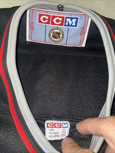 Dominik Hasek Ziegenkopf CCM Trikot Buffalo Sabres Herren Xl Mic Genäht Euc Schwarz Nhl - Bild 9 von 11