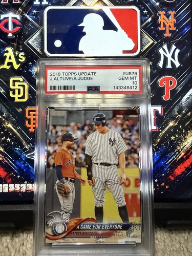 Topps 2018 Update Series US79 A Game For Everyone Altuve Judge PSA 10