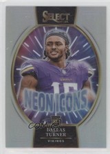 2024 Panini Select Neon Icons Silver Prizm Dallas Turner #8 s3g