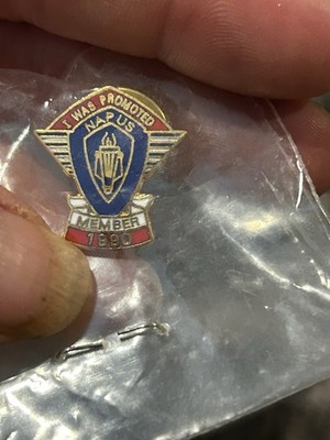 Vintage Napus Member Gold Tone Enamel Lapel Pin Postal Memorabilia USPS Unique