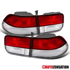Fit 1996-2000 Honda Civic 2dr Coupe Redclear Tail Lights Brake Lamps Leftright
