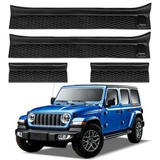 4PCS Door Sill Guards for Jeep Wrangler JL JLU 2018-2026  Gladiator JT, Carb...