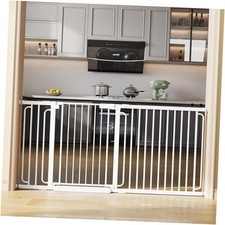 Extra Wide Baby Gate with Door 65.2-69.2 Inch Pressure Mounted, 65.2-69.2 inch