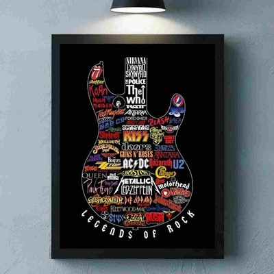 Rock Legend Poster, Musician Wall Art, Guitar Player Gift