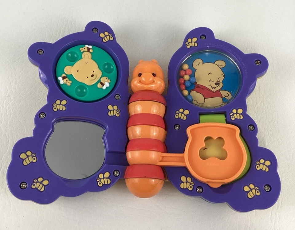 Disney Winnie The Pooh Activity Pal Book Baby Toy Chocalho Vintage 2003 Mattel - Imagem 2 de 4