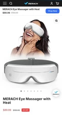 Merach Heated Massaging Eye Mask - Chargable - New Opened Box