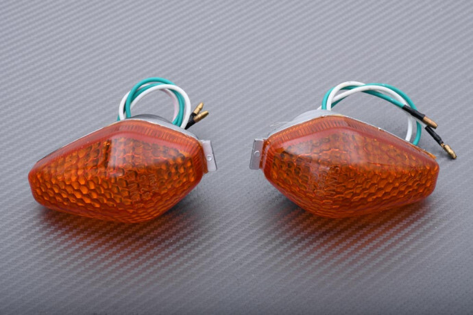 Clignotant CBR 400 cassé ? Remplacer feux avant orange Honda 1986-1989 paire