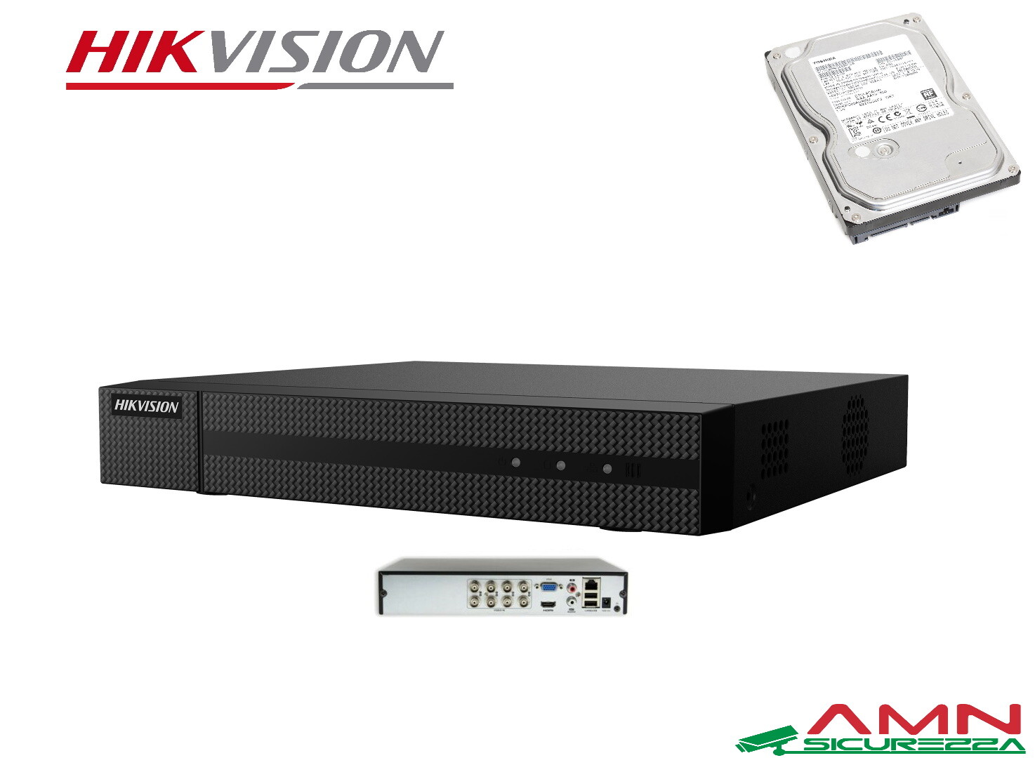 DVR Ibrido Cloud Hikvision 8 Canali HWD-5108M con 500GB HDD Integrato