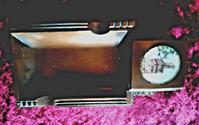 Aschenbecher+ETTC..& S.C.LE.L.102 +FOTO+TLLMCII+Kupfer?+180 Gr.+3x7cm+von Opa