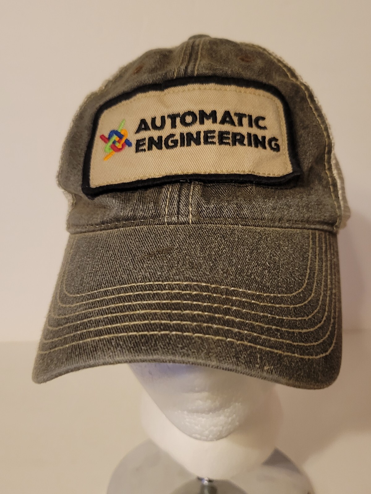 Automatic Engineering Patch Logo Mesh Hat Cap Sna… - image 2