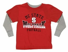 Outerstuff NCAA Kids NC State Wolfpack Faux Layer Long Sleeve Tee