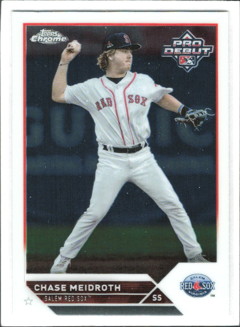 2023 Topps Pro Debut Chase Meidroth Chrome Pdc 47 Salem Red Sox Ebay 