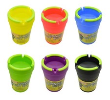 2 x Jumbo Luminous Butt Bucket "Glow In Dark" Cigarette Car Cup Ashtray Holder 