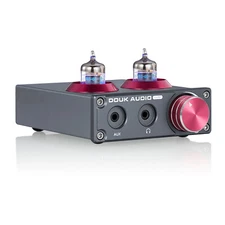 Douk Audio T4 Pro GE5654 Tube Stereo Preamp RIAA Phono Stage Headphone Amplifier
