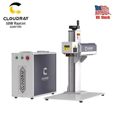 Cloudray Raycus 50W Fiber Laser Marking Machine 200*200 Metal Marking USA Stock