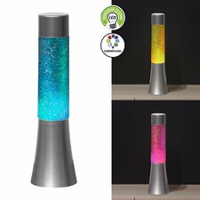 LED Lavalampe Glitter mit Farbwechsel Batterie Glitzerlampe Party Licht Leuchte