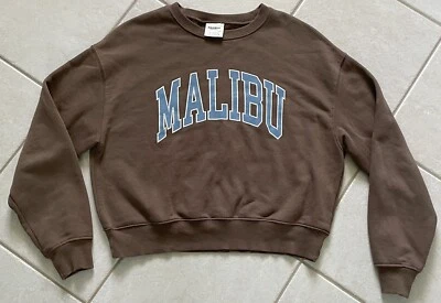 T36 S - Sweat marron col rond Malibu PULL & BEAR - Photo 1/4