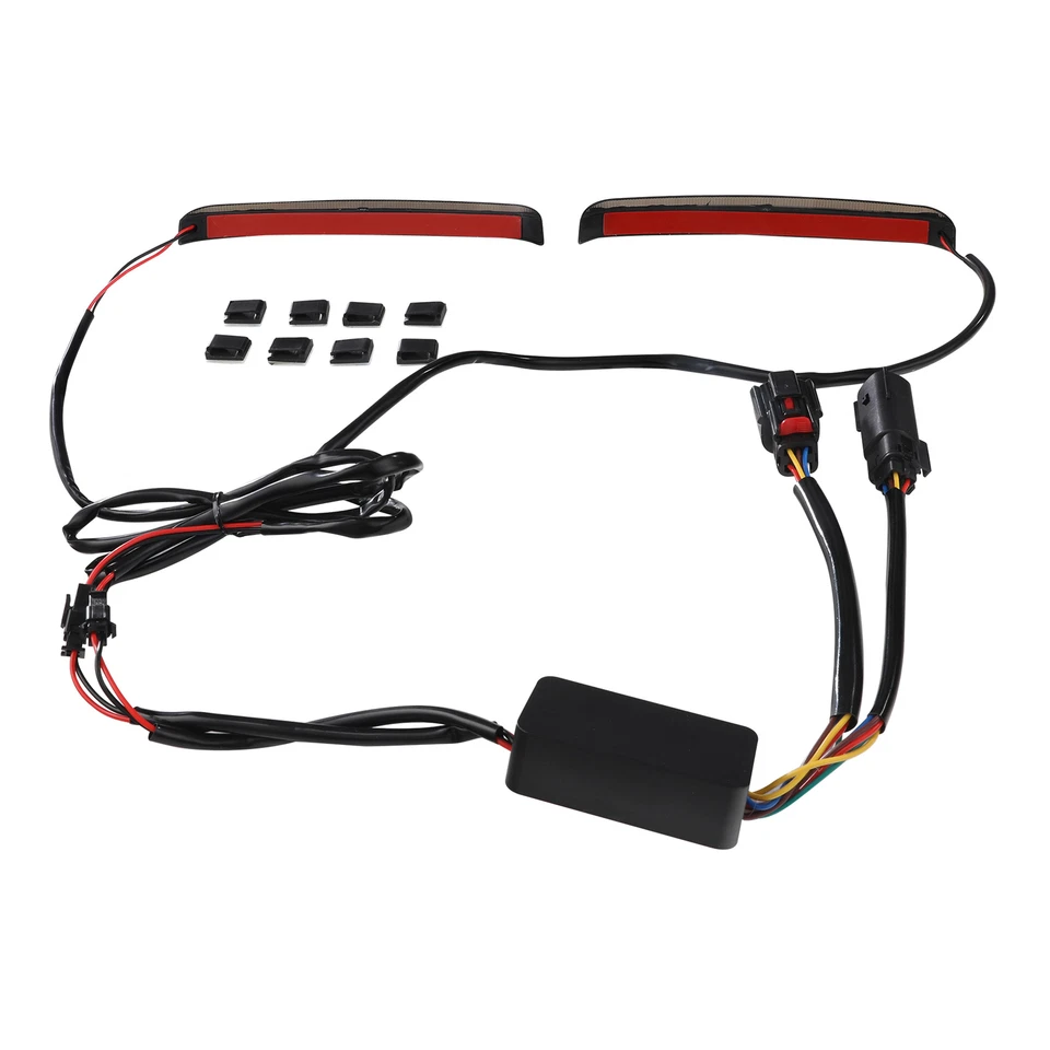 Alforja LED Run Brake Gire luces rojas aptas para Harley Street Road Glide 2014-24 Foto 4 de 4