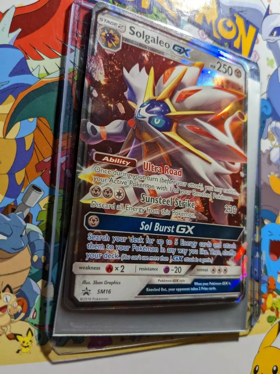 Card Solgaleo-GX SM16/156 da coleção SM Black Star Promos