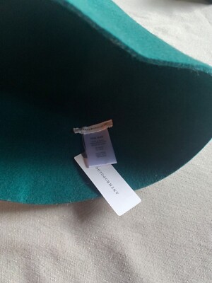 Bucket Hat ANTHROPOLOGIE Mod Wool Hat Retro TEAL NWT One 