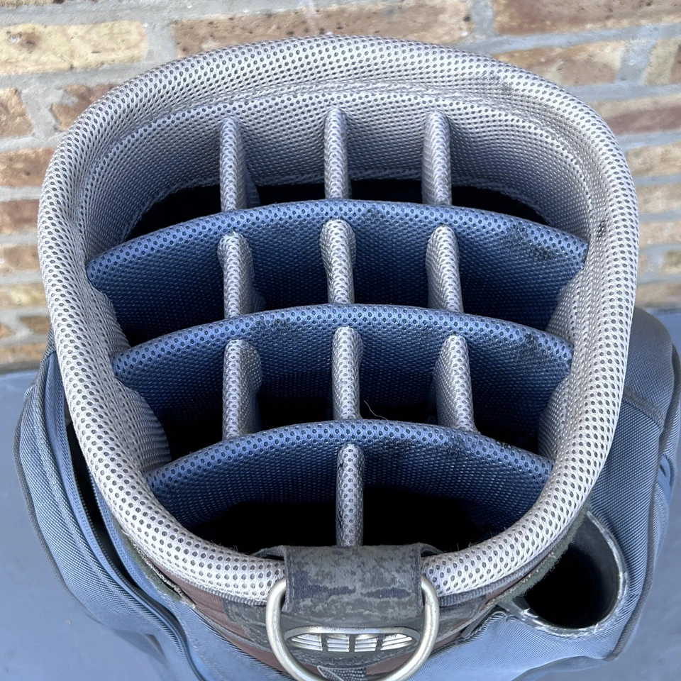 Carrinho divisor grande bolsa de golfe carrinho L 14 divisórias roxa sem alça de transporte com capa - Imagem 4 de 4