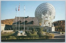 Weir Quebec Canada Vintage Postcard Laurentides Earth Station