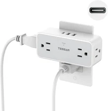 Multi Plug Outlet Splitter with 4 Outlet USB C Surge Protector for Home Office