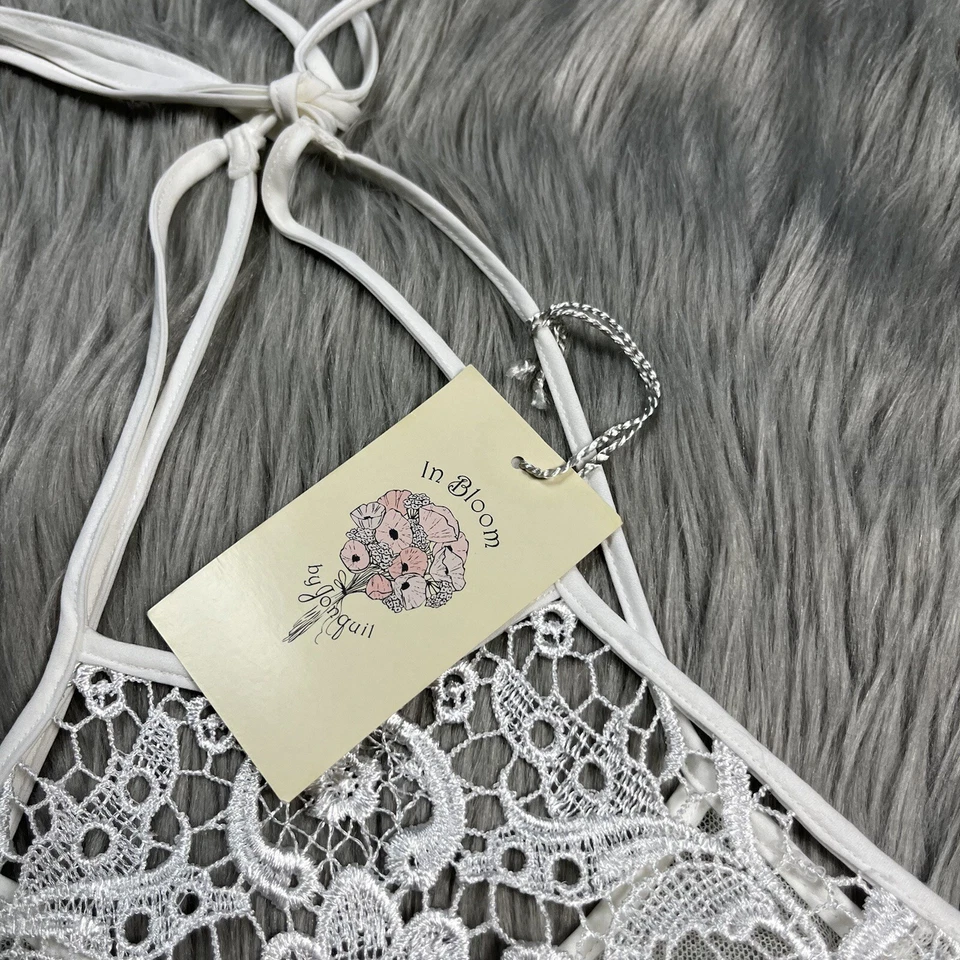 Blusa In Bloom By Jonquil branca marfim renda transparente tamanho pequeno - Imagem 3 de 4